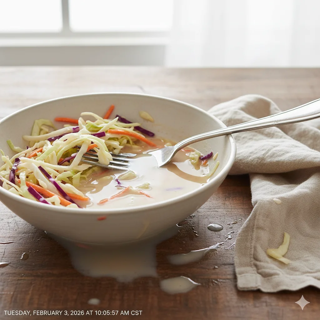 Coleslaw Watery